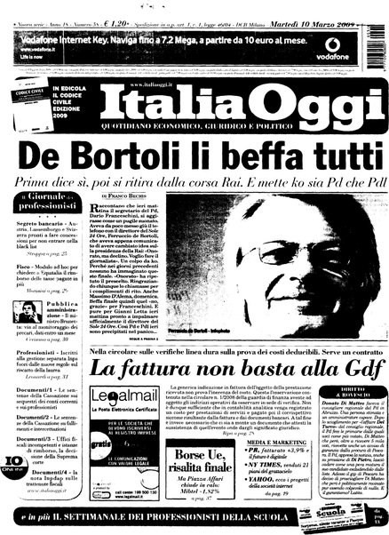 Italia oggi : quotidiano di economia finanza e politica